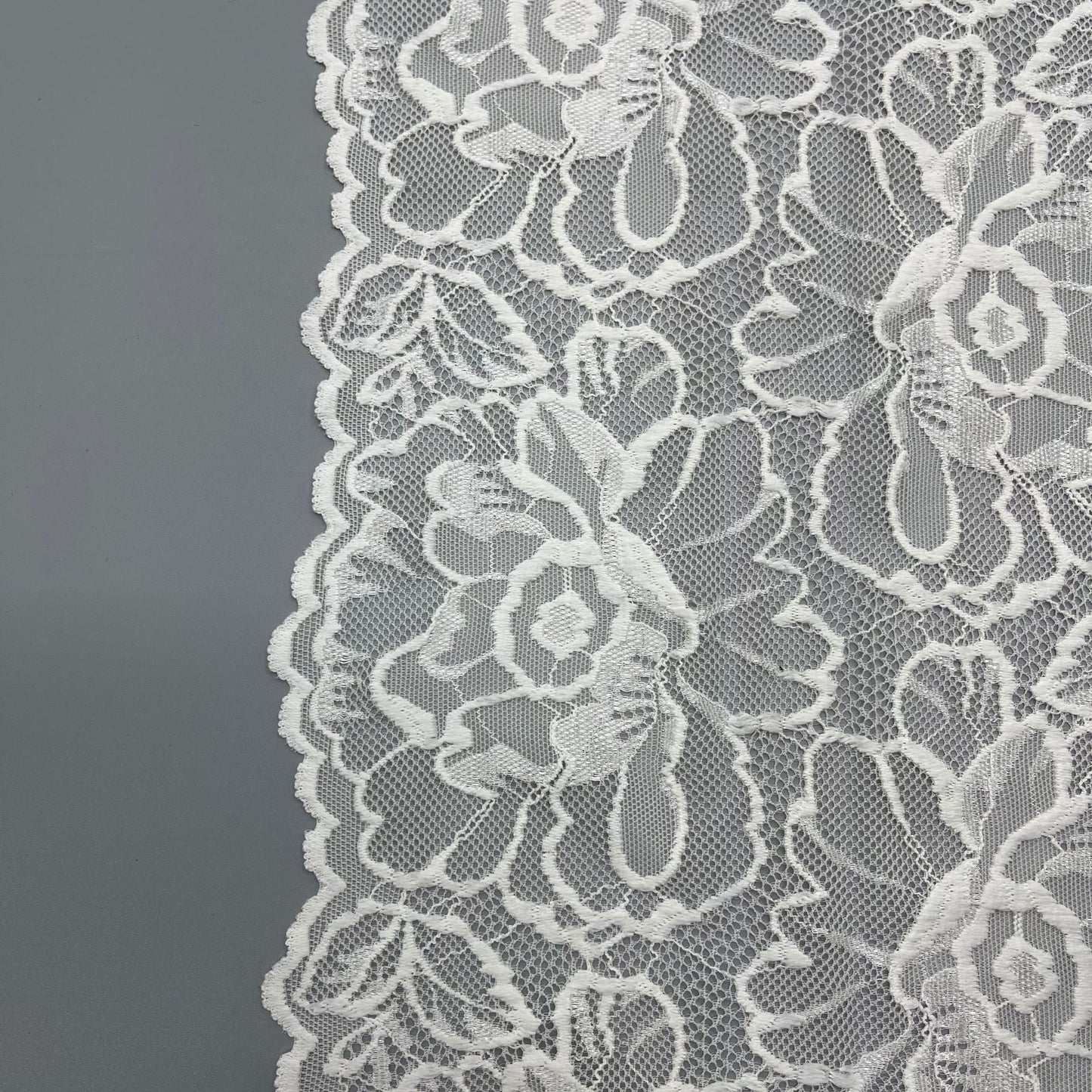 freedombeauty|20CM Black Lace Trim Fashionable High-Quality Large Lace Elastic Trim Clothing Home Accessories